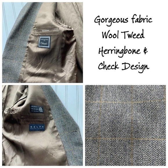 Ralph Lauren Suit Jacket Blazer Sport Coat Brown Size 42S Business office - Picture 7 of 15